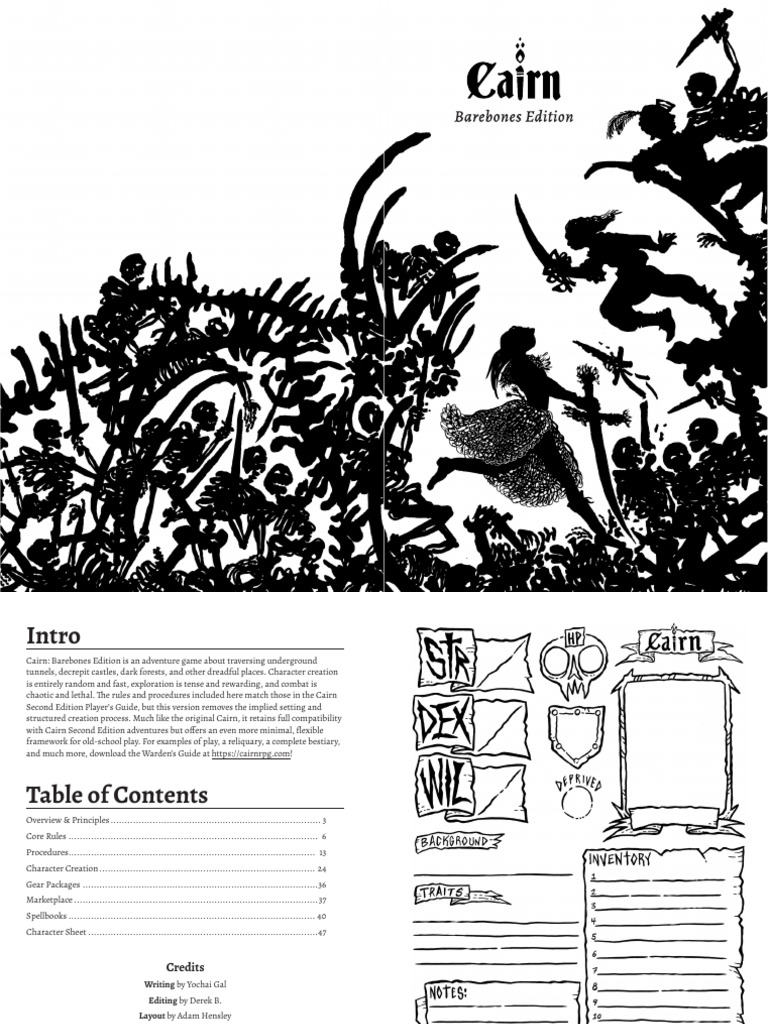 Cairn Barebones Edition Booklet | PDF