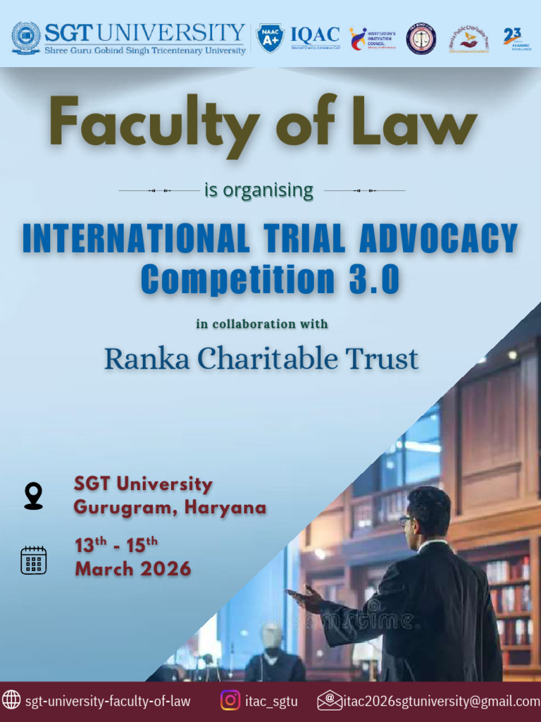 Sgtu Ranka International Trial Advocacy | PDF | Justice | Crime & Violence