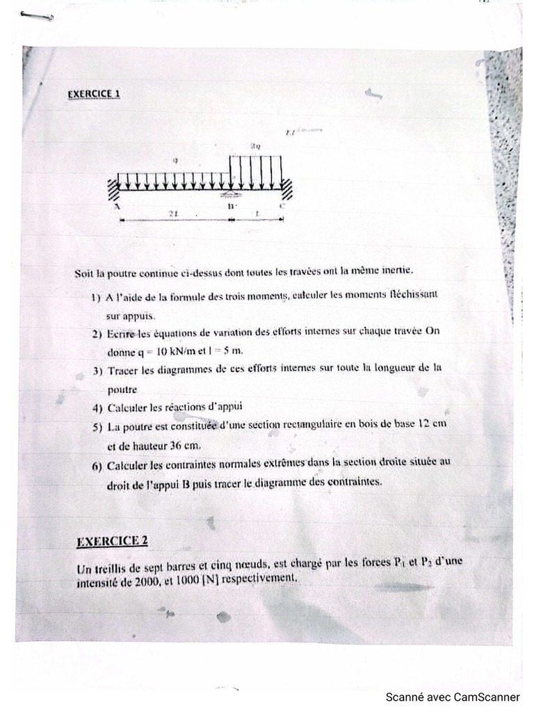 Examen RDM | PDF
