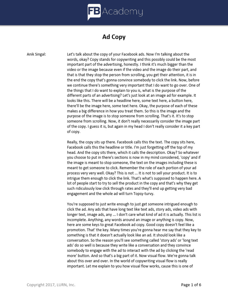 02. Ad Copy | PDF | Copywriting