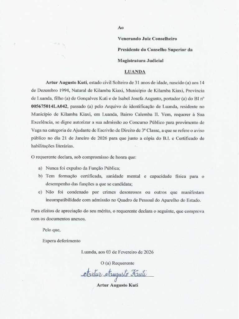 Candidatura | PDF
