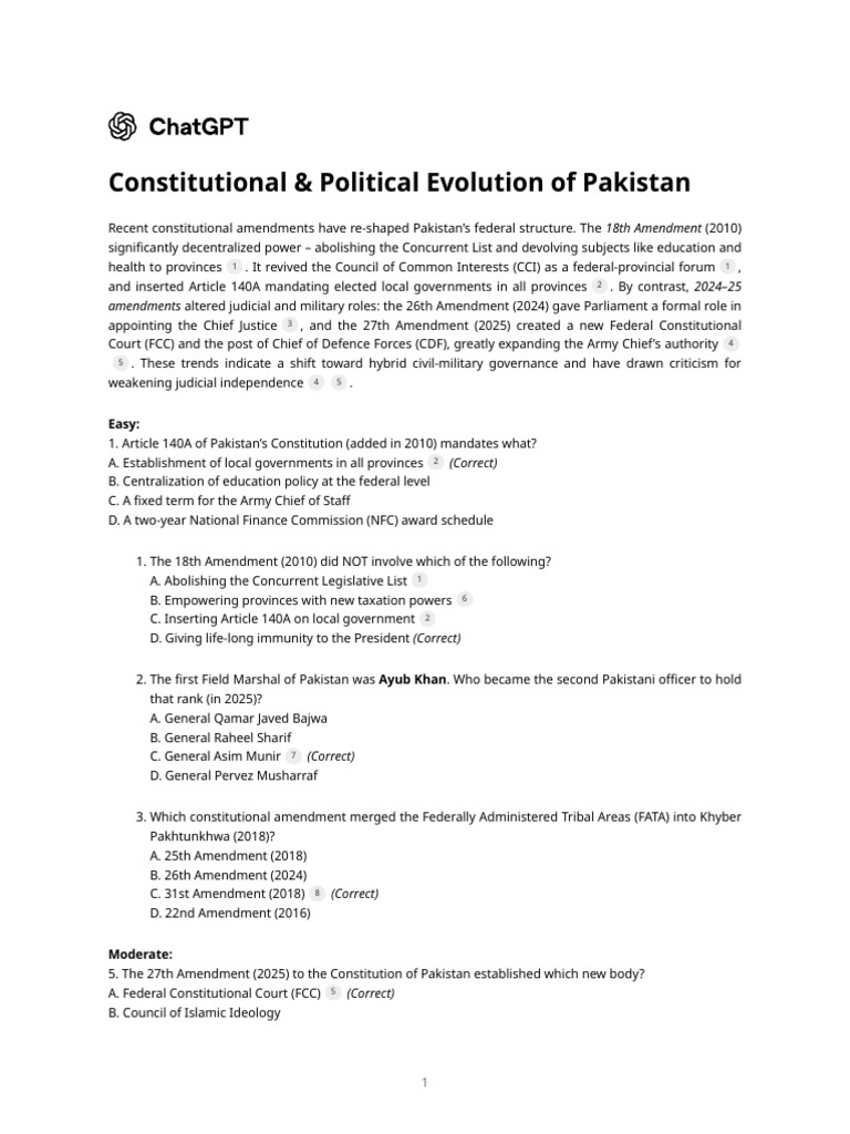Constitutional & Political Evolution of Pakistan | PDF | Pakistan ...