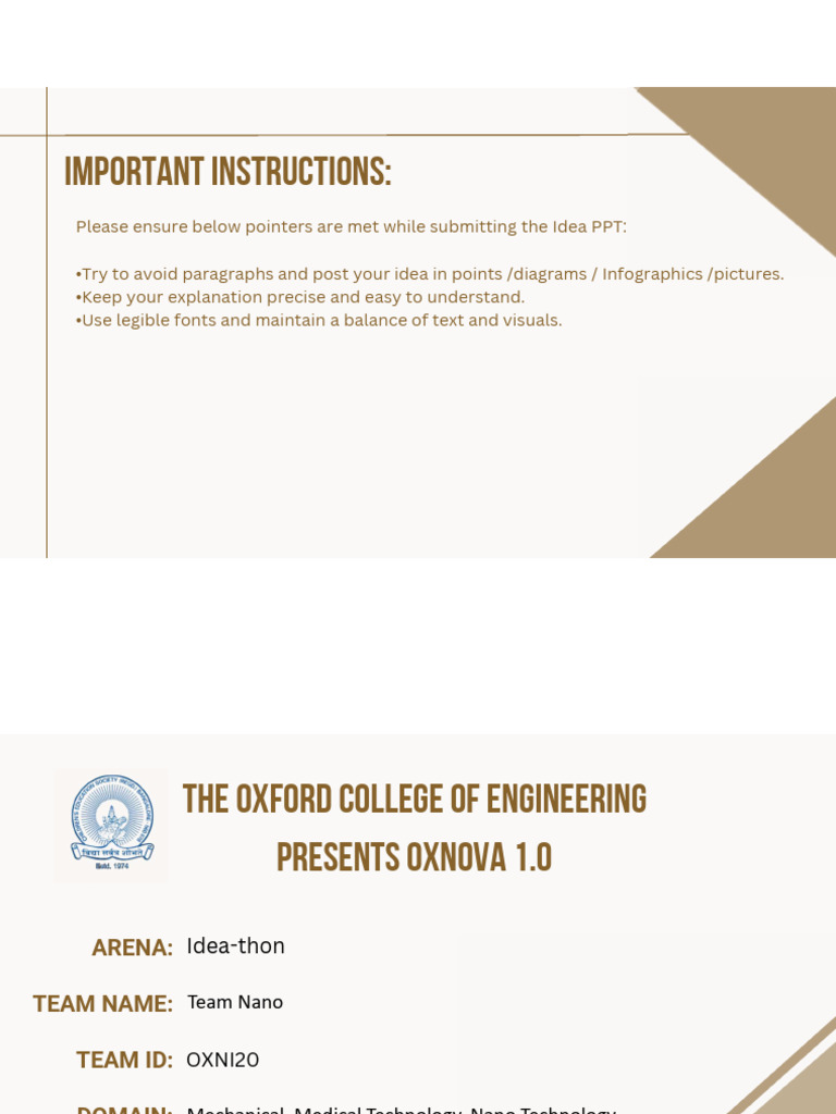 Ideathon Ppt Team Nano (2) | PDF | Clinical Medicine | Medicine