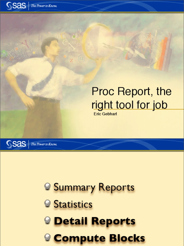 PROC REPORT: A Comprehensive Guide | PDF | Computing | Computing And ...
