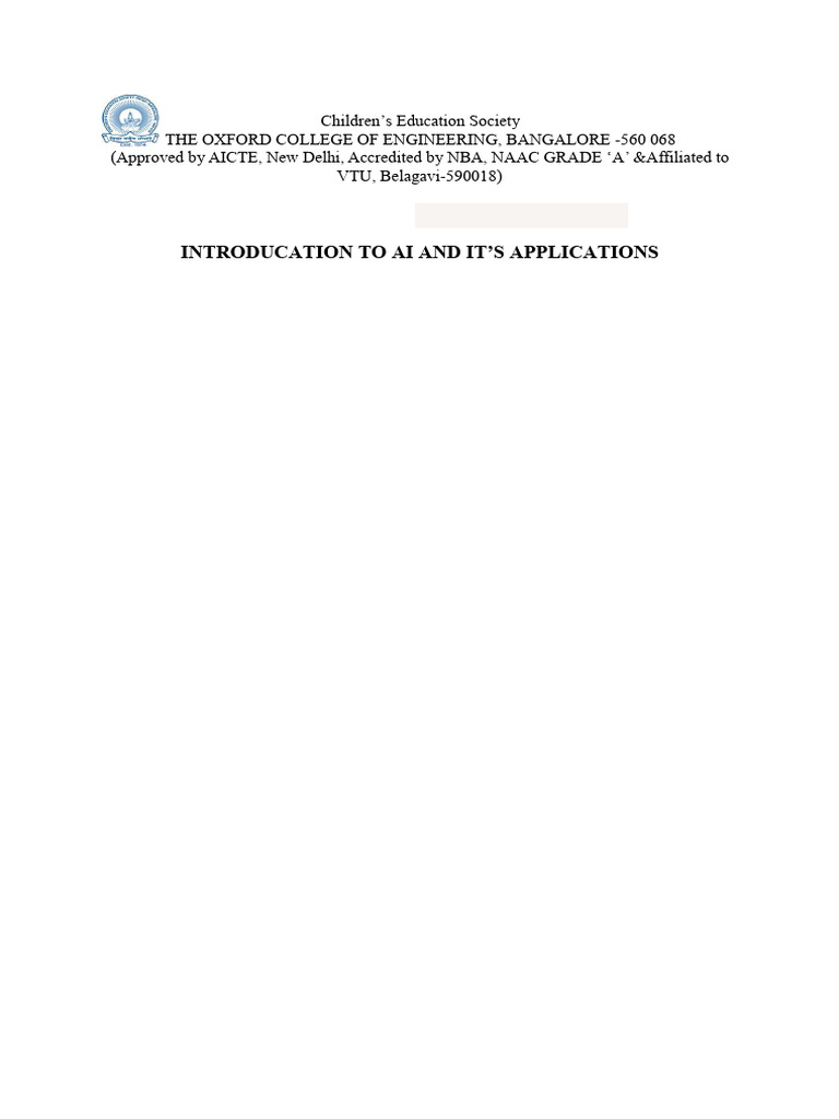 Ai QB | PDF | Artificial Intelligence | Intelligence (AI) & Semantics