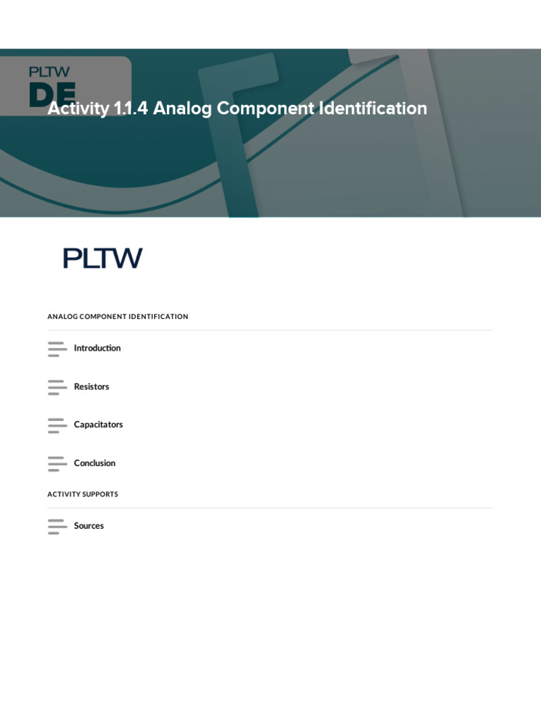 1.1.4 Component Identification | PDF | Resistor | Capacitor