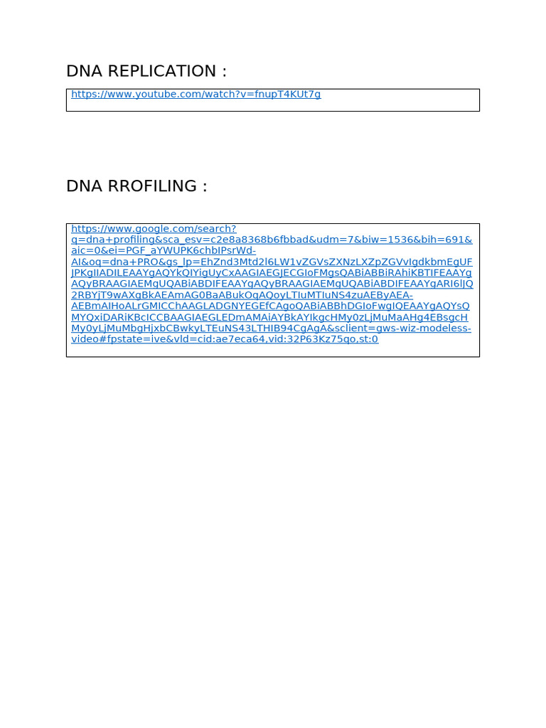 Dna Replication & Dna Profiling | PDF