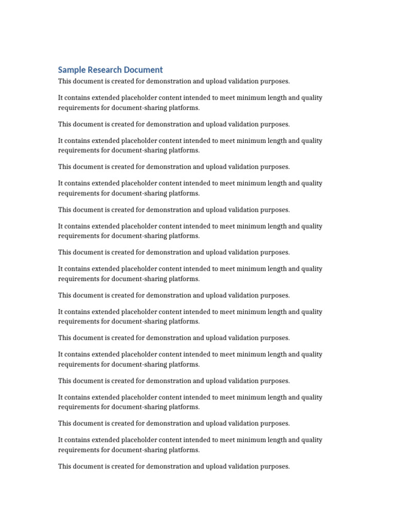 Long Document 1 Research | PDF