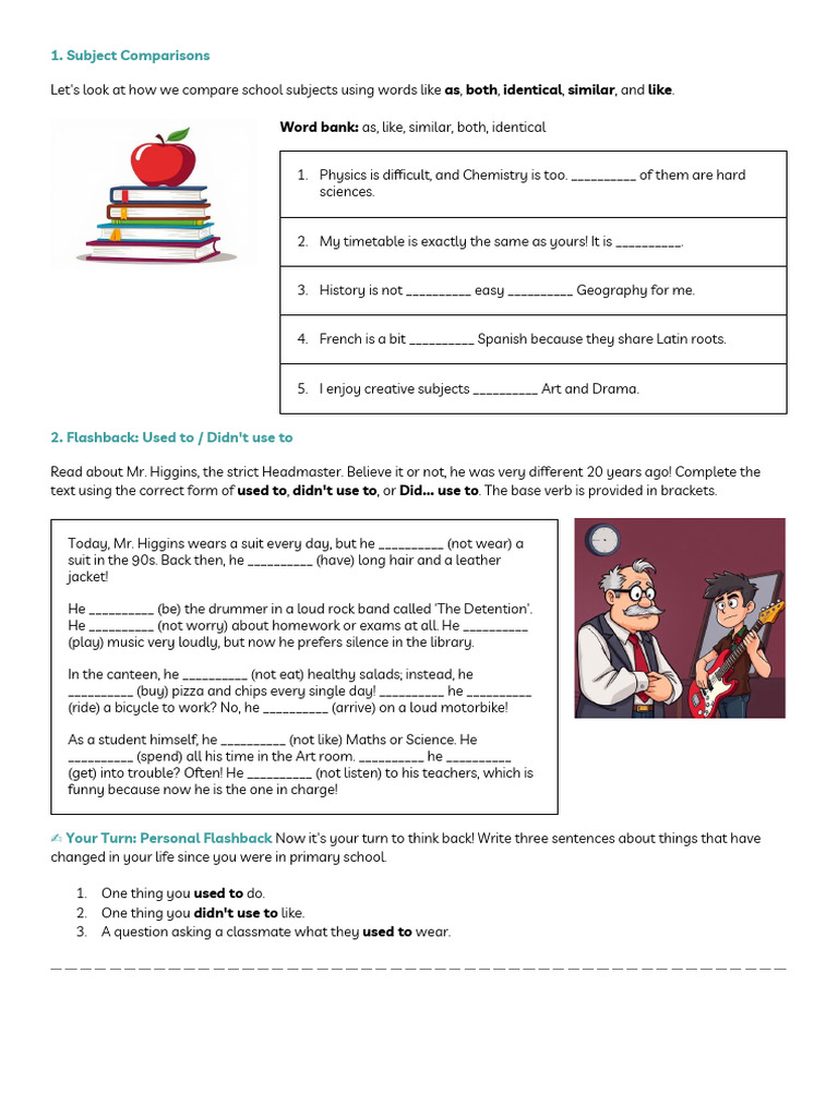 Unit 11 Revision Handout | PDF | Verb | Linguistics
