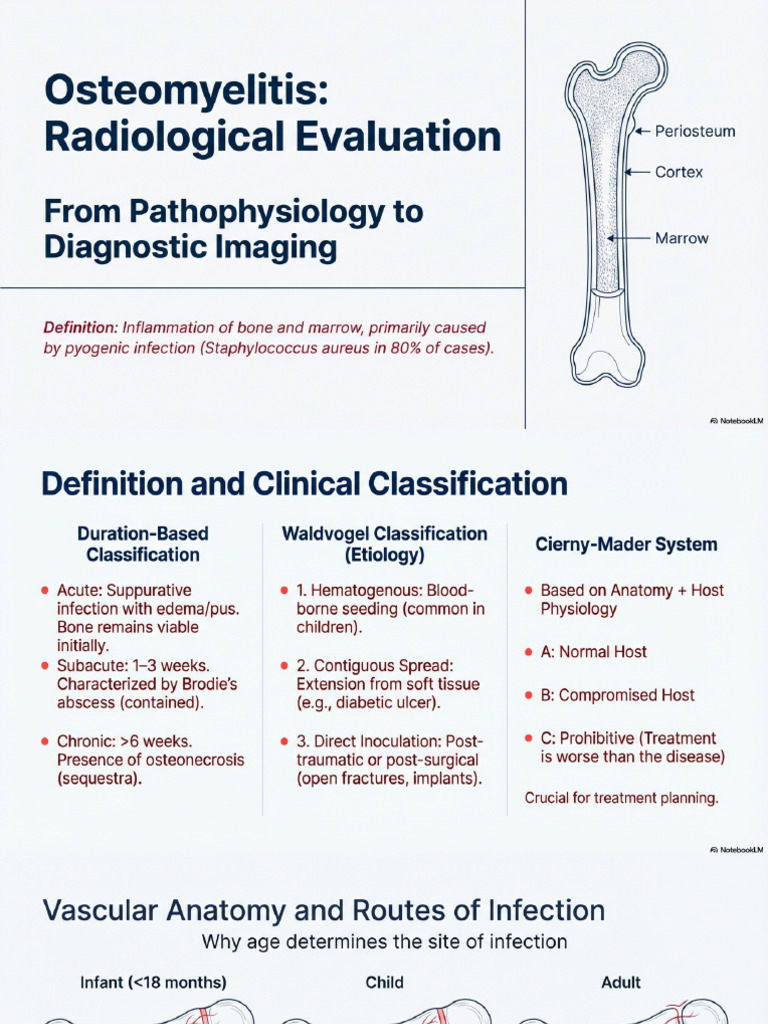 Osteomyelitis Radiological Evaluation | PDF