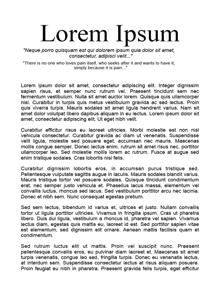 Lorem Ipsum: 