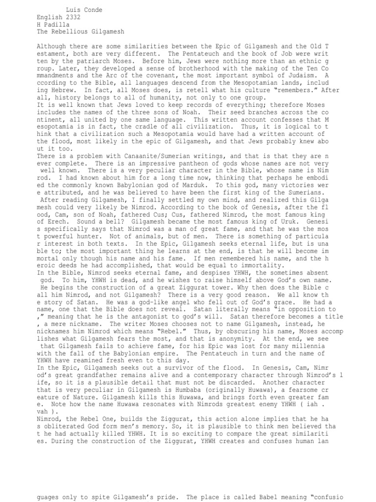 gilgamesh essay