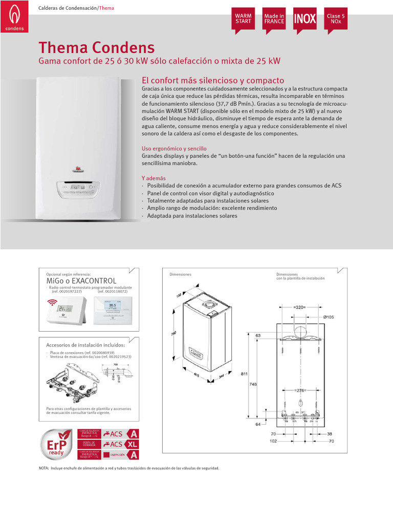 Caldera Thema Condens 25 PDF Gases — free download