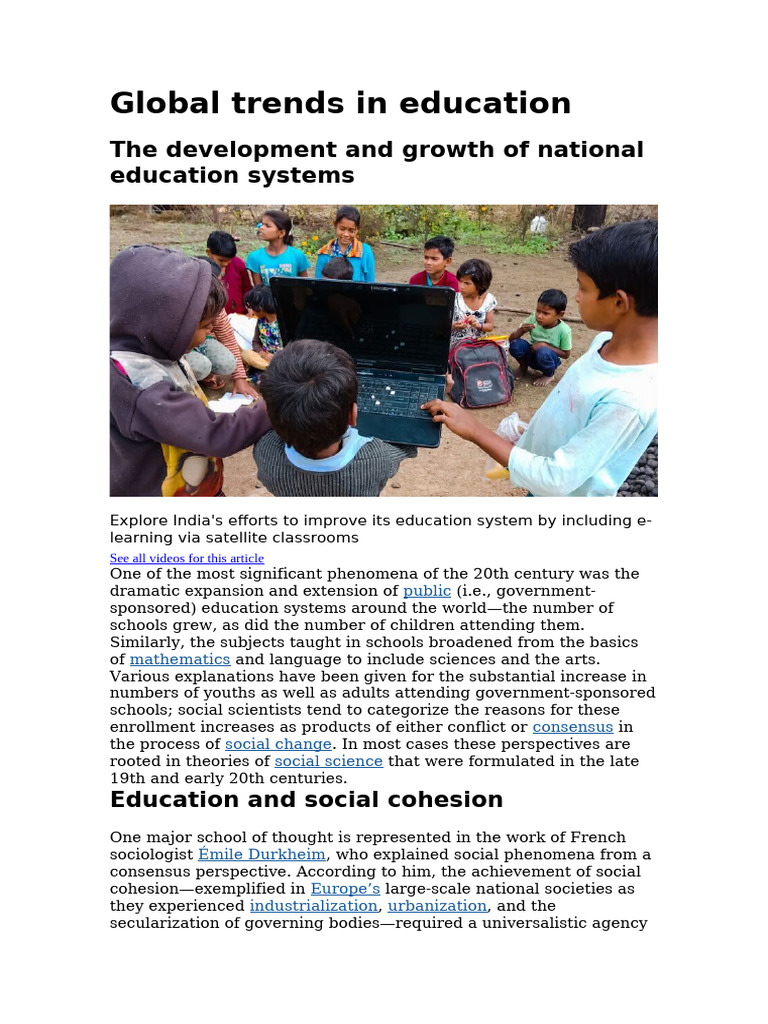 Global Trends in Education | PDF | Literacy | Florence Nightingale