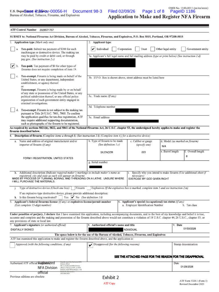 ATF Reverses Course After Denying NFA Applications for Wanting to ...