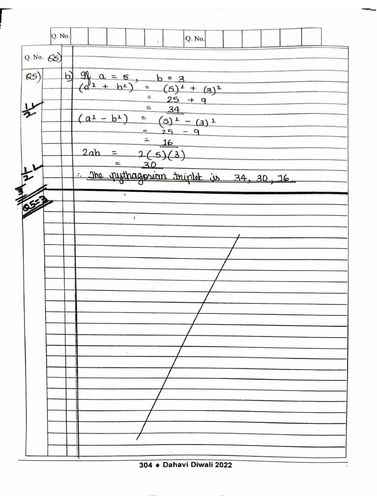 Topper's Maths 2 Answer Sheet | PDF