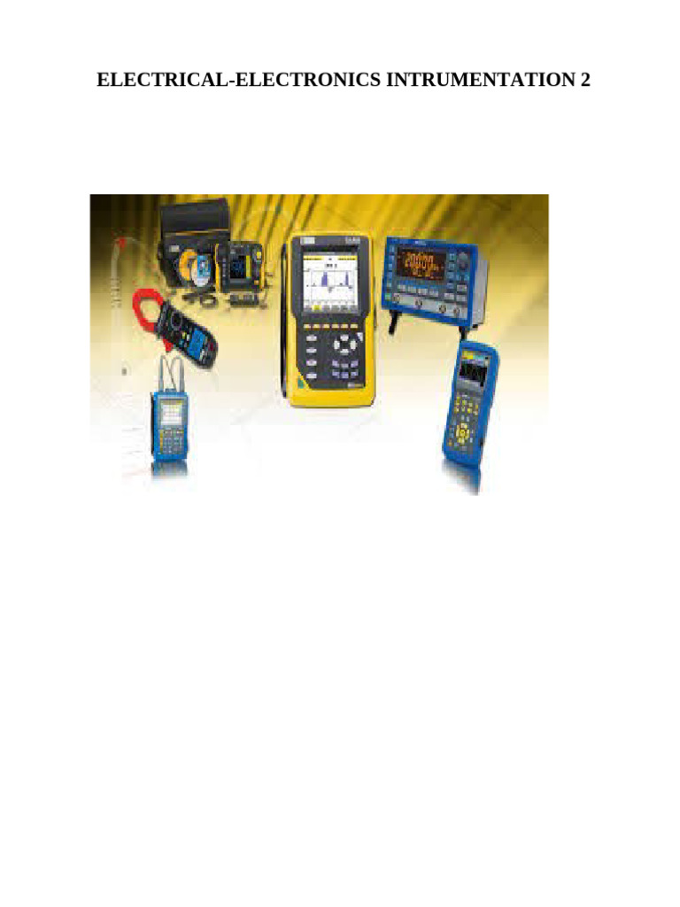 Electrical Insrumentation 3 | PDF