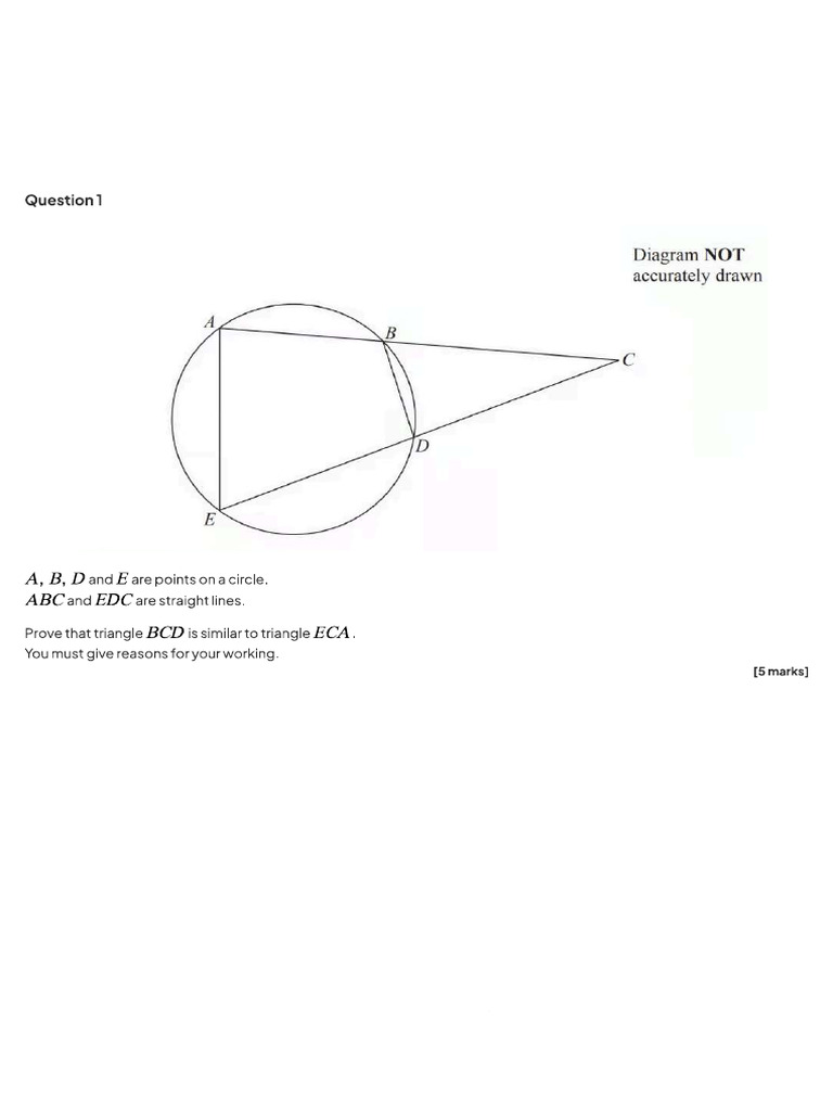 Circle Theorem Assignment 1 | PDF