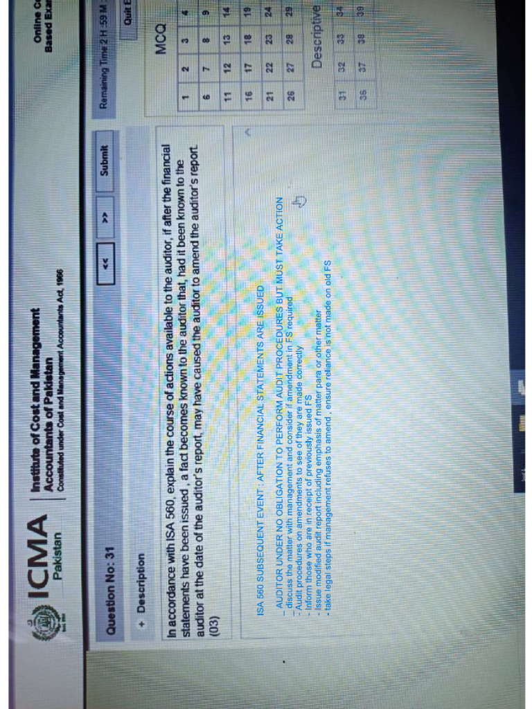 ICMA Important Questions Solved | PDF