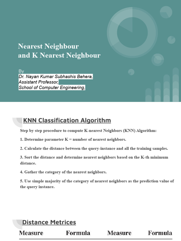Nearest Neighbour and K Nearest Neighbour - 20260206035720 | PDF ...