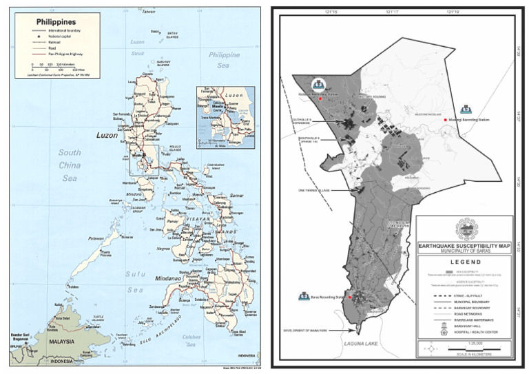 Philippine Map and Baras Rizal Map | PDF