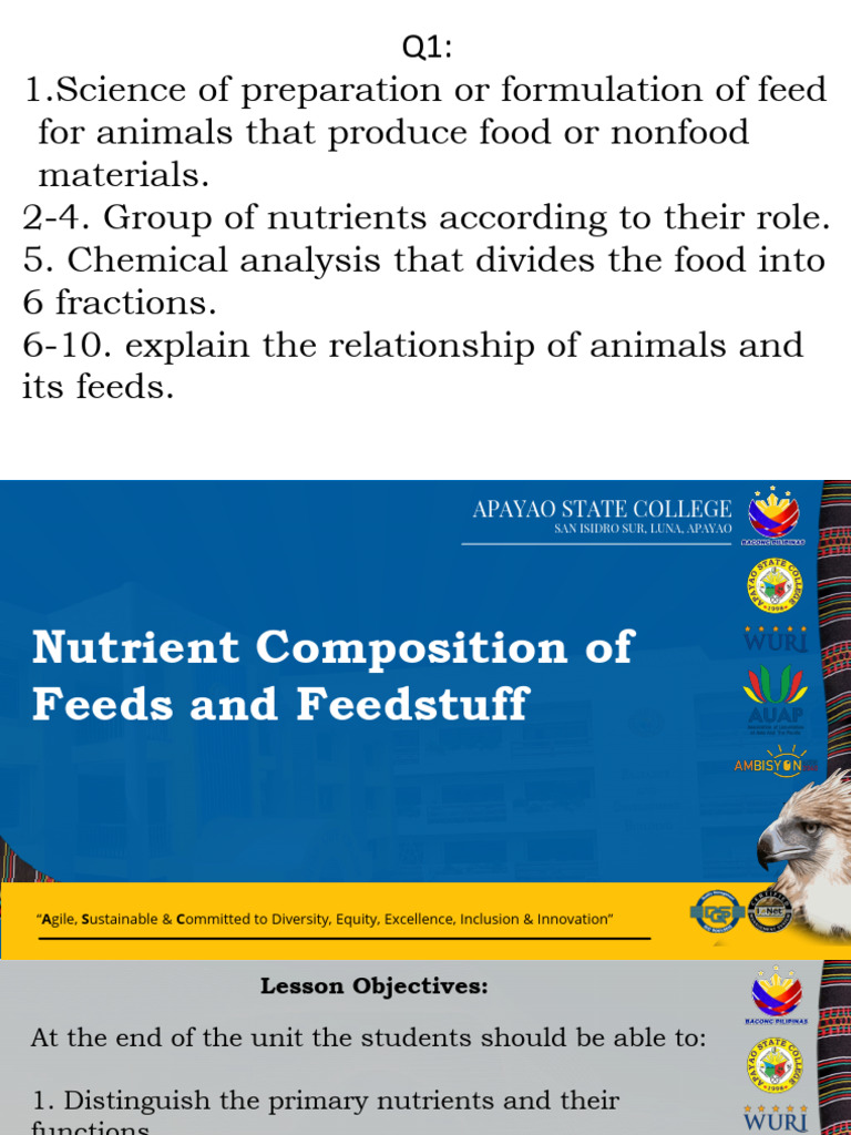 Nutrient Composition of Feeds and Feedstuff | PDF | Fructose | Nutrients