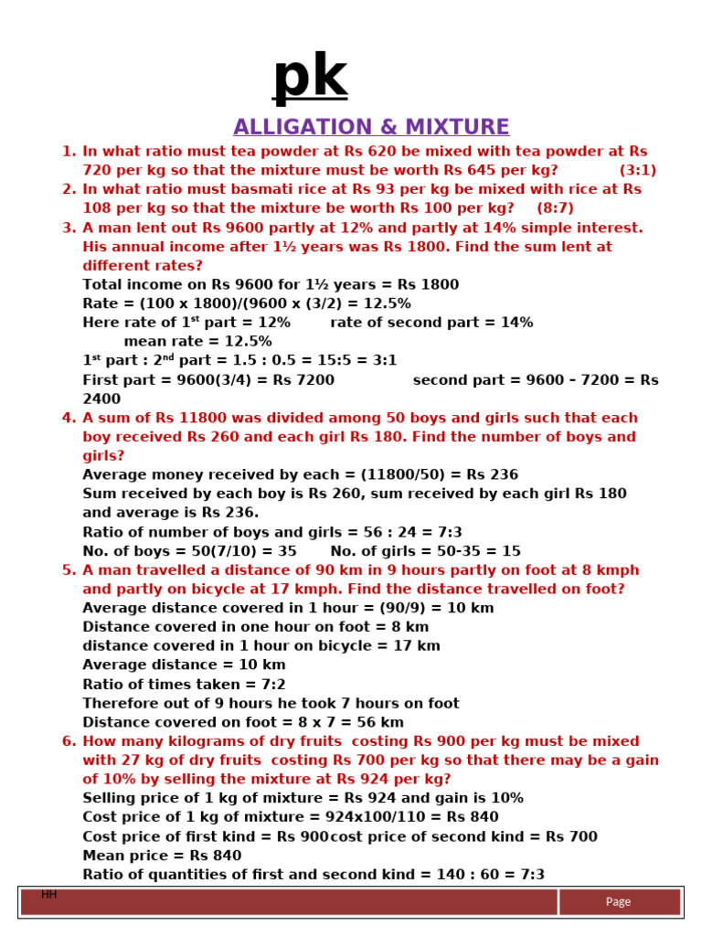 Aptitude - Set 4 | PDF | Speed