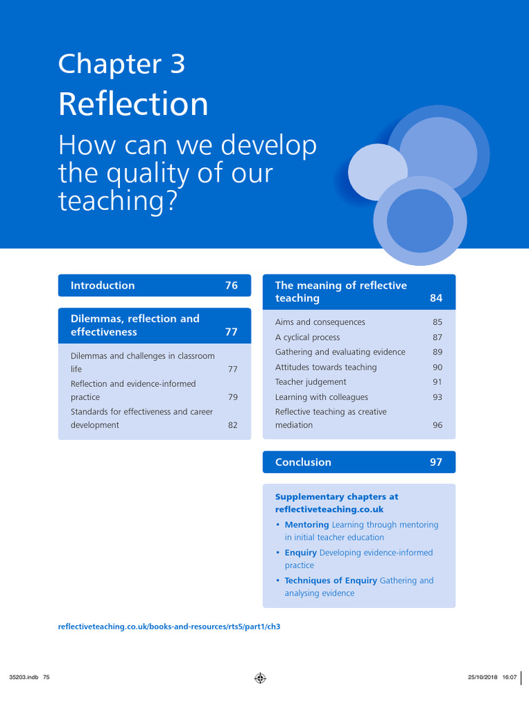 (Pollard) Reflective Teaching in Schools - Chapter 3 Reflection | PDF ...