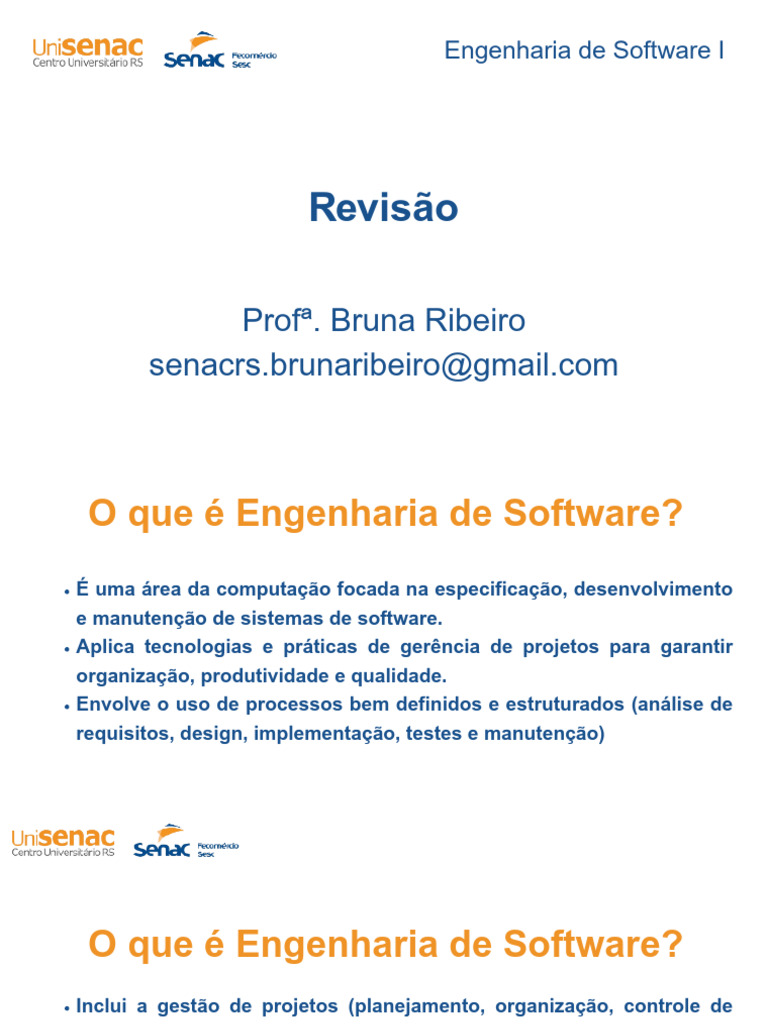 Revisão Engenharia de Software I | PDF | Diagrama de caso de uso ...