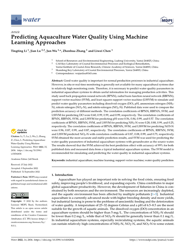 Li Et Al. - 2022 - Predicting Aquaculture Water Quality Using Machine ...