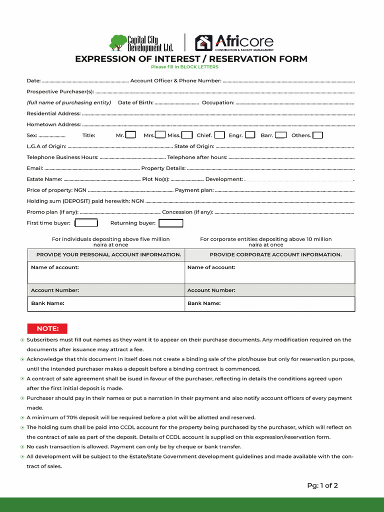 New EOI Form 2022 Approved Version | PDF