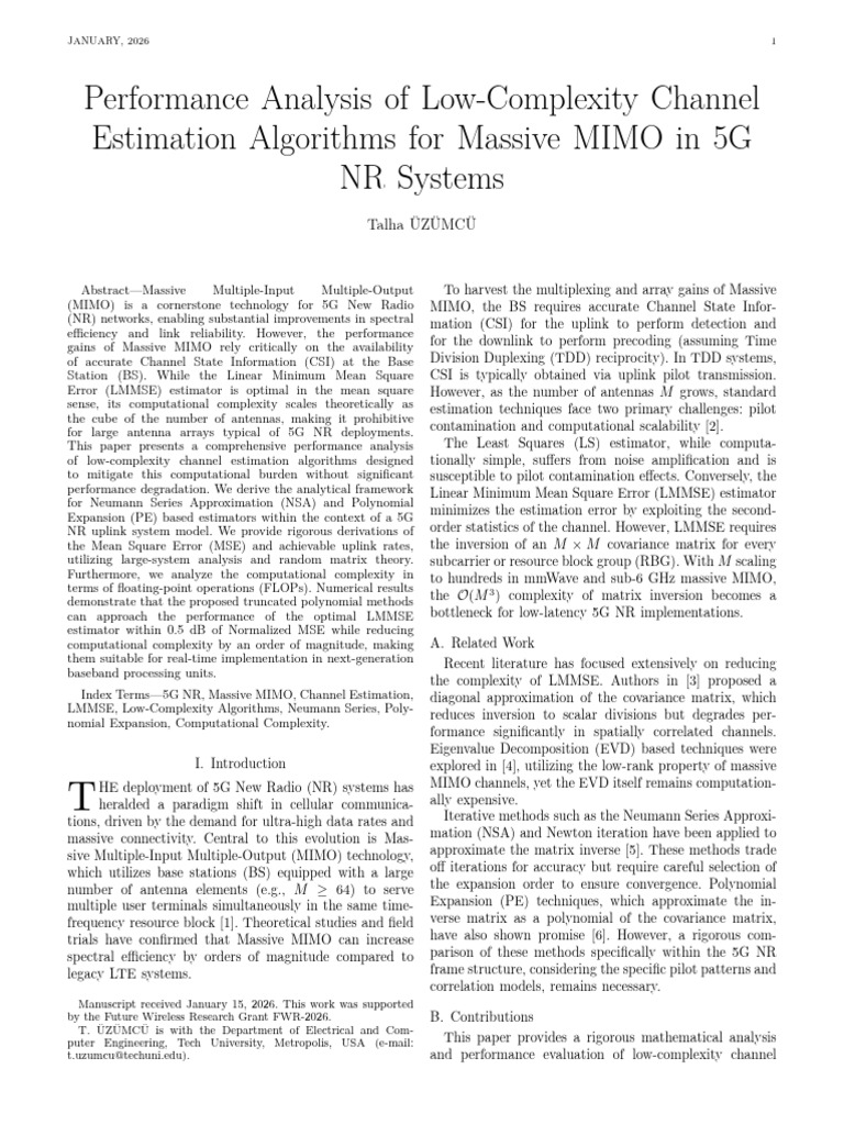 Performance Analysis of Low Complexity C | PDF | Mimo | Matrix ...