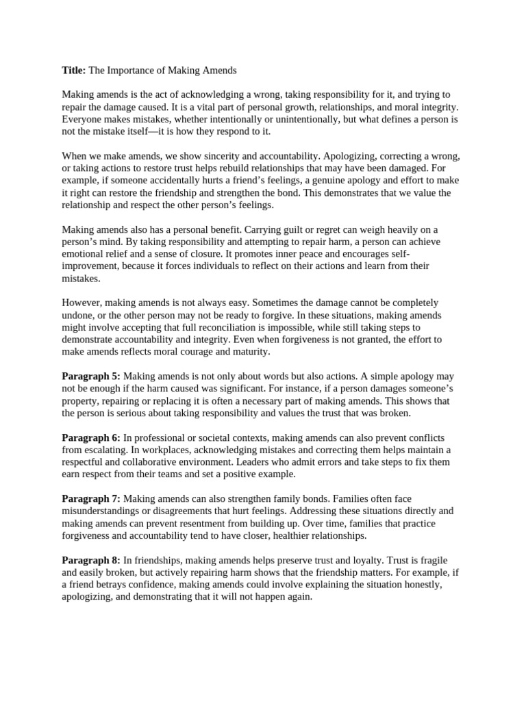 Making Ammends Follow Modules | PDF | Forgiveness | Psychological Concepts