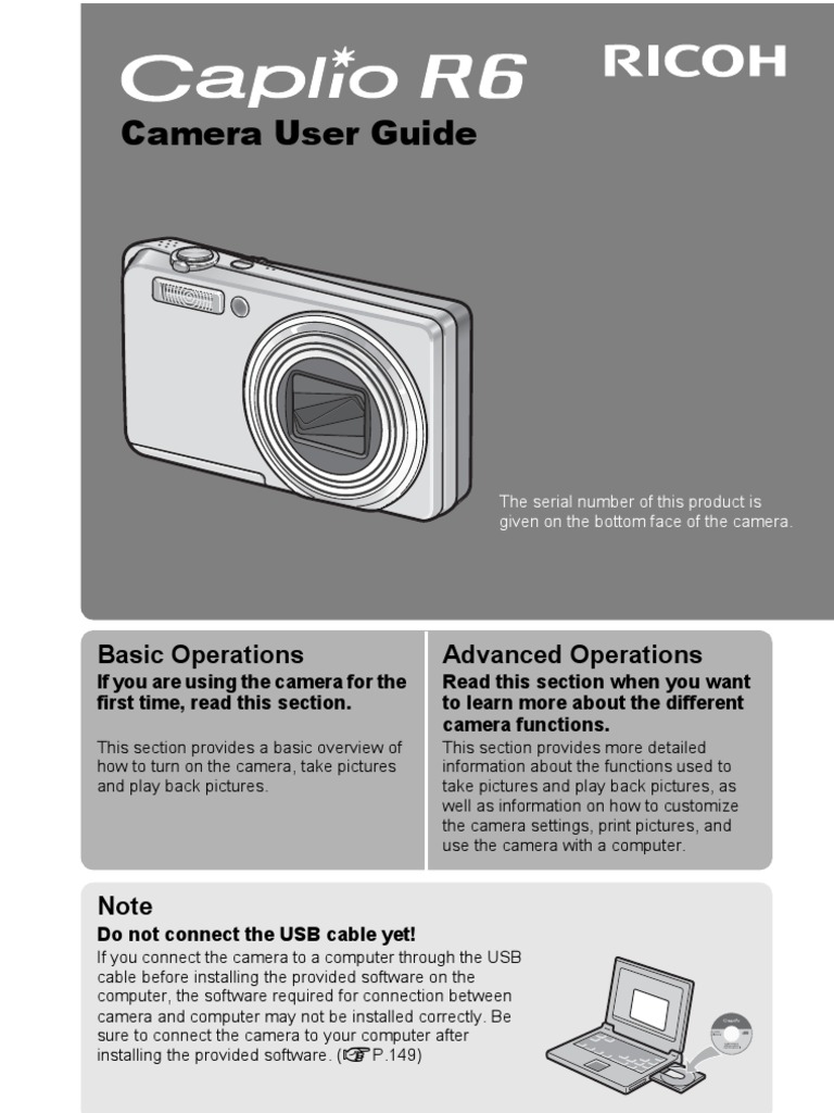 Camera User Guide: Basic Operations Advanced Operations | PDF | Macro ...