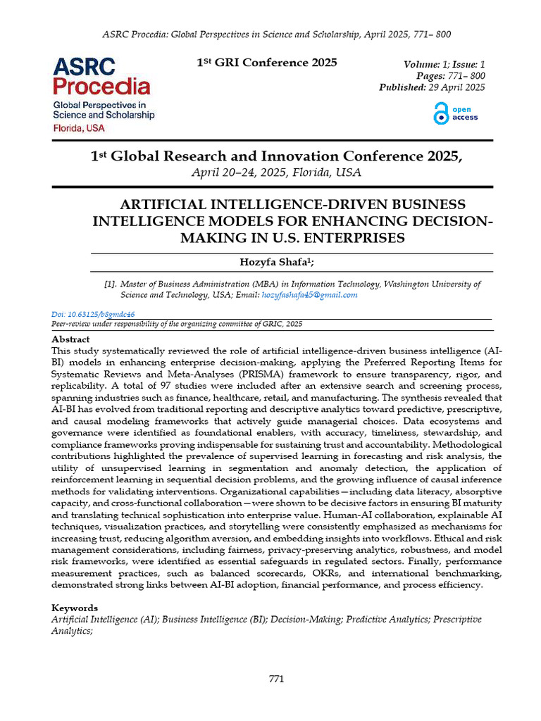 Artificial Intelligence-Driven Business Intelligence | PDF | Business ...