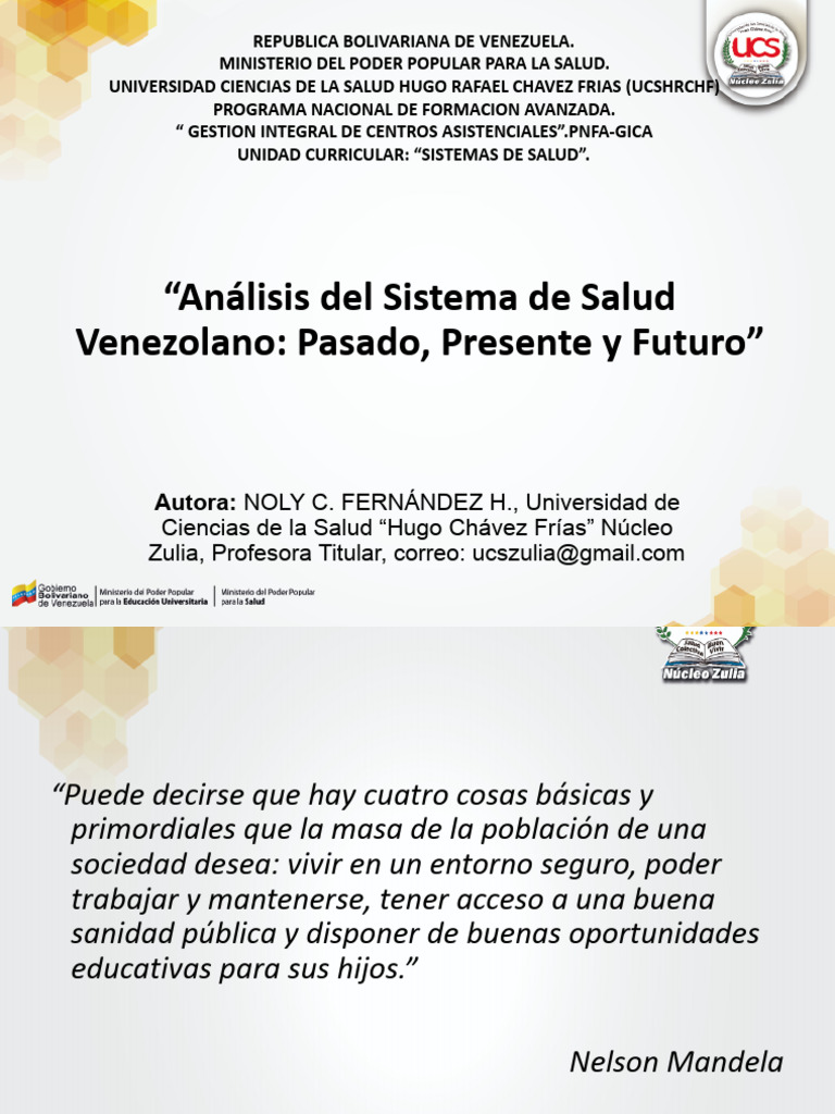 Análisis Del Sistema de Salud Venezolano (1) | PDF | Sistema de salud ...