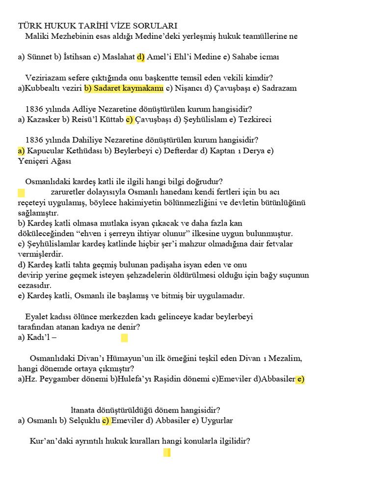 THT Tüm Sorular | PDF