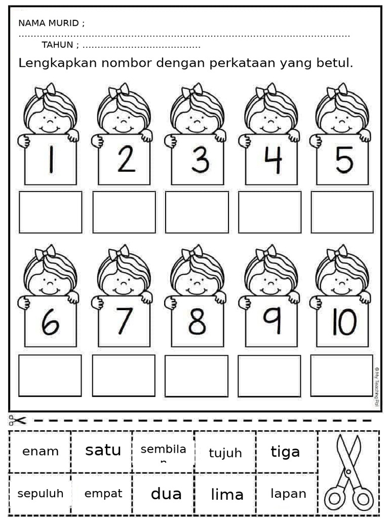 Lengkapkan Nombor 1-10 | PDF