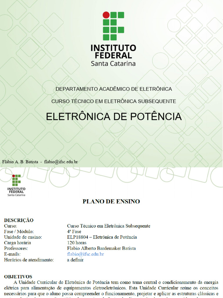 01 - Apresentação Da Disciplina 2025 - 2 | PDF