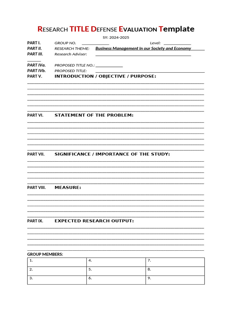 Research Title Defense Template | PDF | Chess Theory | Chess Openings