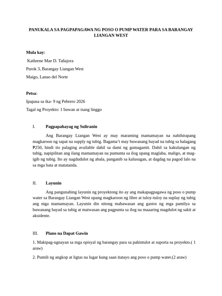 Panukalang Proyekto | PDF