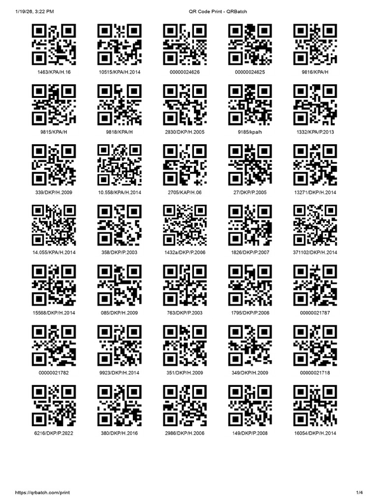 QR Code Print - QRBatch22 | PDF