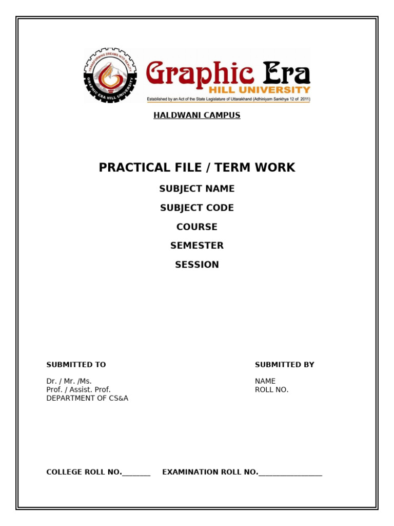 Sample Annexure e - Practical File Format | PDF