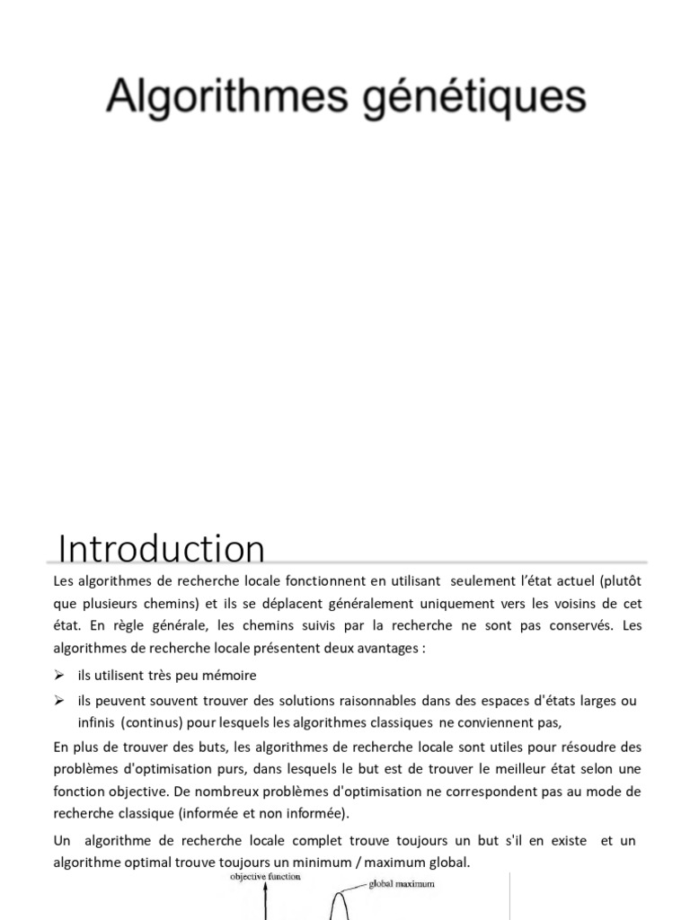 Chapitre 3 IA | PDF | Algorithme génétique | Optimisation mathématique