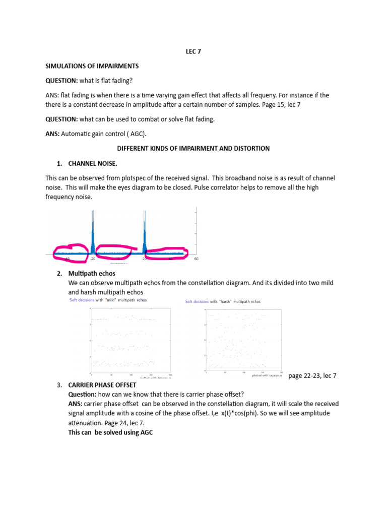 Lec 7 Impairments | PDF | Signal Processing | Telecommunications ...