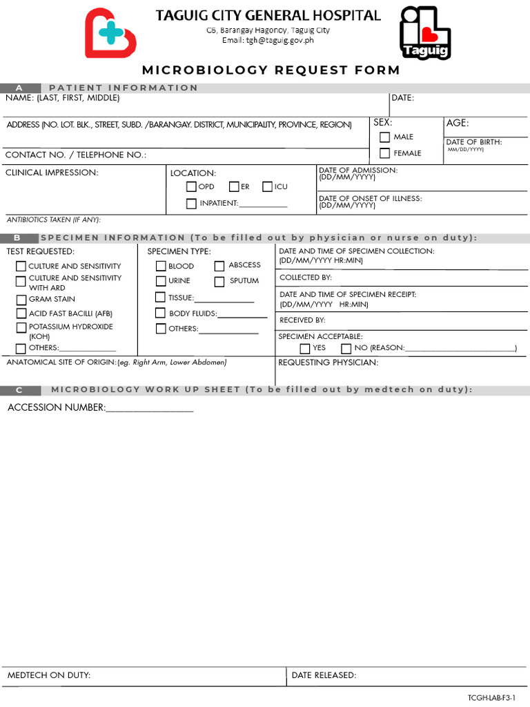 Lab Request Forms - Micro, Histo, Bb | PDF | Blood Transfusion | Bleeding