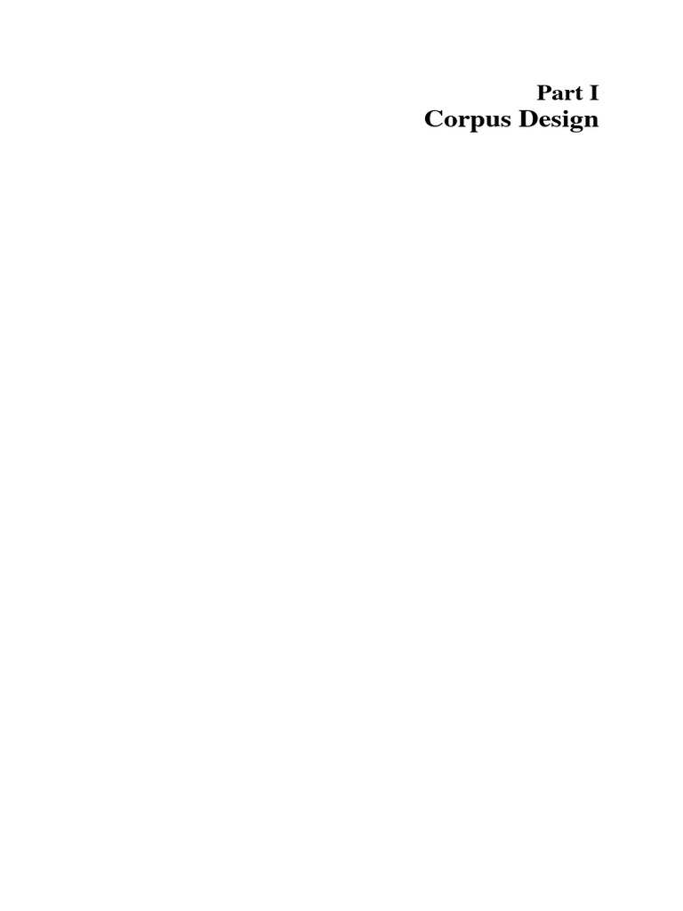 Corpus Design | PDF
