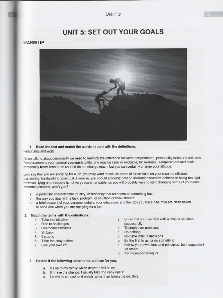 Set Out Our Goals | PDF