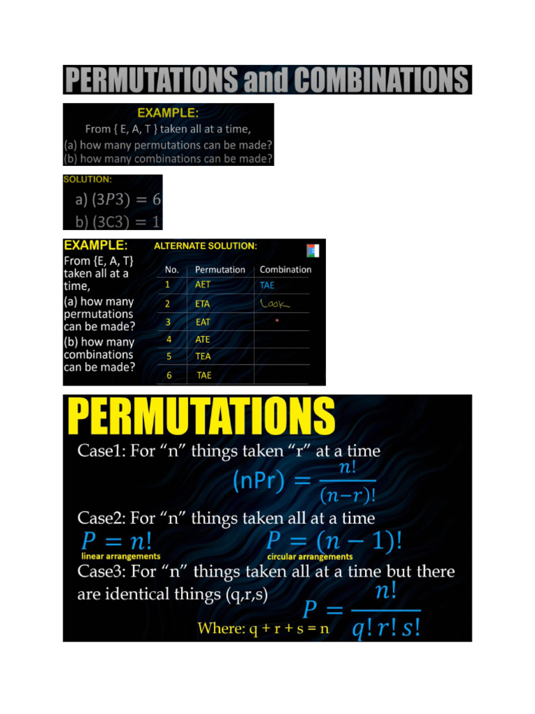 Permutaion Combination | PDF