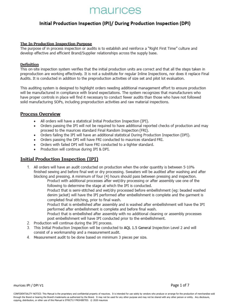 07 IPI-DPI Inspection Process V2 Jan 2021 | PDF